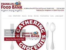 Tablet Screenshot of franklinfoodbank.org